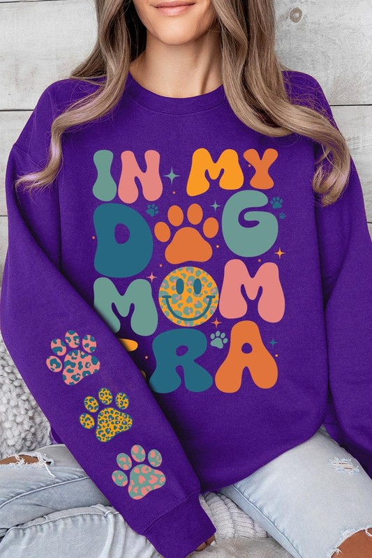 My Dog Mom Era Sleeve Graphic Fleece Sweatshirt